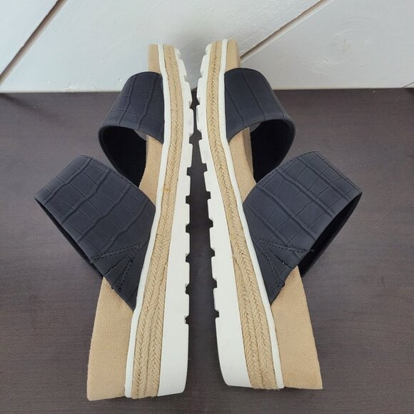 NEW Easy Street Maryann Womens Black Platform Slide Sandals Size 8.5M - Picture 4 of 9